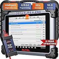 Autel Maxisys Elite II Pro Scanner 2024, 2-Year Free Update ($2590 Value), Intelligent Diagnostic 2.0, Upgrade of MS Ultra/MS908S Pro II, J2534 Programming &Coding, 38+ Resets Active Test, CANFD &DoIP