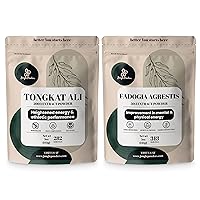 Tongkat Ali Powder for Men 200:1 Extract, Fadogia Agrestis Extract Powder for Men 50:1 Concentration 5oz Supplement