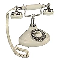 White Brittany Neophone 1929 Rotary Telephone