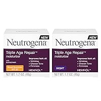 Triple Age Repair Anti-Aging Night Face & Neck Cream Day & Triple Age Repair Anti-Aging Daily Facial Moisturizer with SPF 25 Sunscreen, 1.7 oz