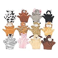 Five Finger Animal Hand Puppets with Arms and Legs (Set of 12) Zoo and Farm