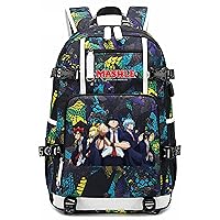 Anime Mashle Magic and Muscles Backpack Daypack Bookbag School Bag Laptop Bag with USB Charging Port 17