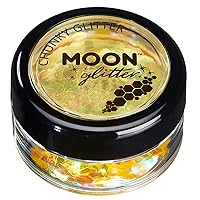 Iridescent Chunky Glitter 100% Cosmetic Glitter for Face, Body, Nails, Hair and Lips - 0.10oz - Yellow