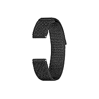 SAMSUNG Galaxy Watch 6, 5, 4 Series Fabric Band, Wide, Nylon for Men and Women, Smartwatch Replacement Strap, One Click Attachment, Medium/Large, ET-SVR94LBEGUJ, Black