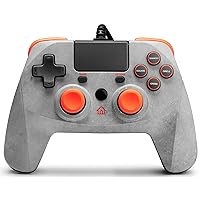 snakebyte Game: Pad 4 S - Rock Special Edition - Grey/Orange - For Use with PS4/Slim/Pro - 3M Cable