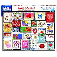 White Mountain Puzzles Love Stamps 1000 Piece Jigsaw Puzzle