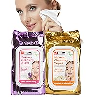 Original Derma Beauty 160 Makeup Cleansing Wipes Lavender + Jojoba Oil (Assort# 2) Makeup Remover Wipes for Beauty & Personal Care