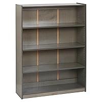 ECR4Kids Classic Bookcase, 48in, Adjustable Shelves, Grey Wash