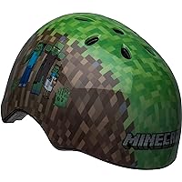 BELL Minecraft Child Multisport Helmet, Survival Mode,Green/Brown