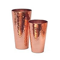 Sertodo Copper Boston Maraka Cocktail Shaker Set, Hand Hammered 100% Pure Copper, 18 oz Cup, 30 oz Cup