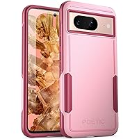 Poetic Neon Series Case Compatible with Google Pixel 8 5G 6.2 inch, Dual Layer Heavy Duty Tough Rugged Light Weight Slim Shockproof Protective Cover Case, Light Pink
