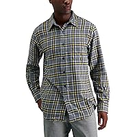 HAGGAR Mens Classic Plaid Flannel Shirt