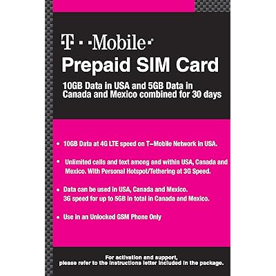 USA/Canada/Mexico SIM Card Unlimited Data,Talk,Text 5GB in Canada/Mexico