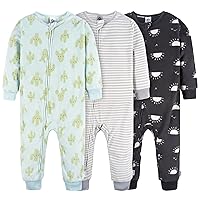Baby Boys Flame Resistant Fleece Footless Pajamas 3-pack