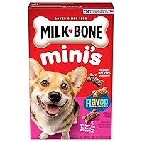 Milk-Bone Mini's Flavor Snacks Dog Treats, 15 Ounce (Pack of 6) Crunchy Texture Helps Reduce Tartar