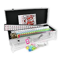 4 Pushers Complete American Mahjong Set in Aluminum Case, 166 Tiles(mah Jong Mah Jongg Mahjongg)