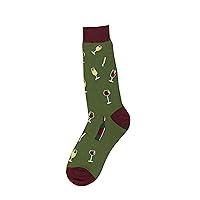 Foot Traffic Men's Novelty Socks, Funny Beveraged-Themed Socks, Sizes 7–12