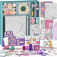 2-Pack DIY Journal Kit - 150+Pcs Gifts for Girls Ages 8 9 10 11 12 Year Old - Birthday Gifts for Girls - Art and Crafts for Kid - Scrapbook Set
