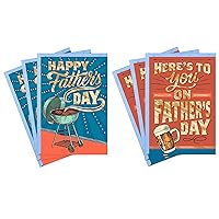 Hallmark Fathers Day Cards Assortment, Beer and Barbecue (6 Cards with Envelopes)
