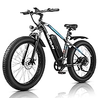 VARUN E Bikes for Men - Peak 750W Ebikes for Adults - Fat Tire Electric Bike Up to 25MPH 60+ Miles with 48V 13AH Removable Battery - 26