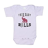 Alabama Baby Onesie/This Baby Rolls/Newborn Sports Outfit/Super Soft Bodysuit