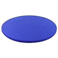 Felt Poker Table Cover Round Fitted - 36-48in Stretch Fit Blue Felt Card Table Cover - Table Cloth Protector for Mah Jong, Poker, Dominoes and Casino Game Night