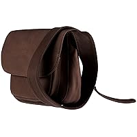 Alpenleder Umhängetasche MAYA – Vintage Echt Leder Schultertasche – Brauner Messenger Bag, Damen Ledertasche, Handtasche, Crossbody Tasche (22 x 20 x 7cm)