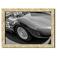 Vintage 250S Car Wall Art Decor Picture Painting Poster Print on Fine Art Paper Panels Pieces - Sport Car Theme Wall Decoration Set - Car Wall Picture for Showroom Office 12 by 16 in