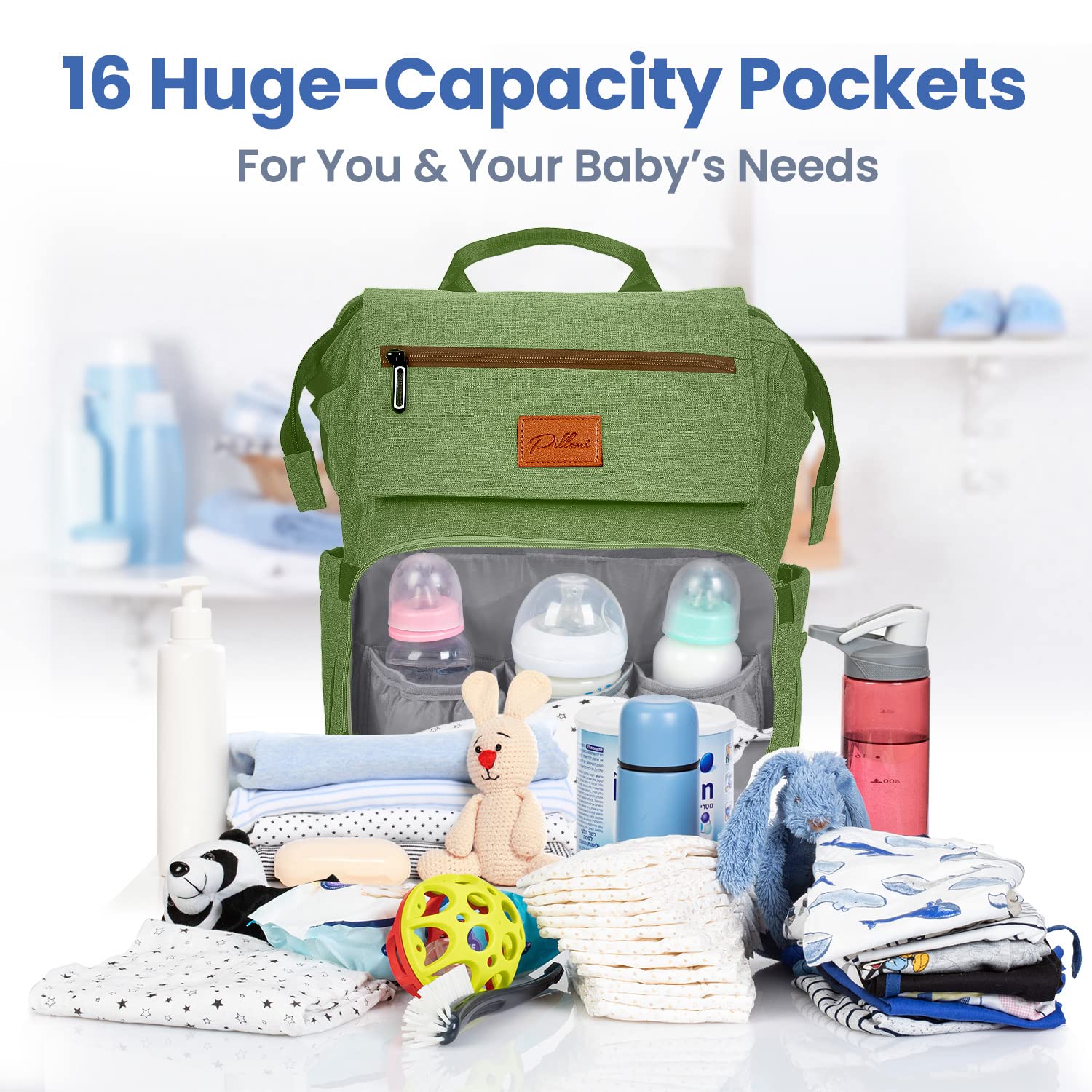 PILLANI Travel Bundle: Kids Travel Tray & Diaper Bag