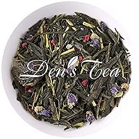 [Den's Tea] Grape Flavored Sencha Teas, Japanese Green Tea, Loose Leaf, Product of Japan (2.2 Oz)