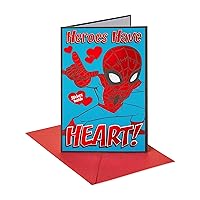 American Greetings Spider-Man Valentines Day Card for Kids with Stickers (Everybody's Little Hero)