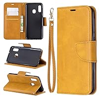 Ultra Slim Case Case for Samsung Galaxy A20E Multifunctional Wallet Mobile Phone Leather Case Premium Solid Color PU Leather Case,Credit Card Holder Kickstand Function Folding Case Phone Back Cover