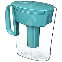 Brita Water Filter Pitcher for Tap and Drinking Water with 1 Standard Filter, Lasts 2 Months, 6-Cup Capacity, BPA Free, Turquoise