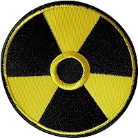 Radioactive Patch Iron Sew On Badge Warning Danger Radiation Hazard Symbol Sign