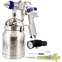 TCP Global Brand HVLP Spray Gun with Cup & 1.8mm Needle & Nozzle Professional Series for Auto Paint, Primer & Topcoat Lacquer Applications One Year Warranty