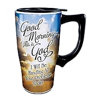 Collections Etc Good Morning This Is God Ill Handle It Travel Ceramic Mug
