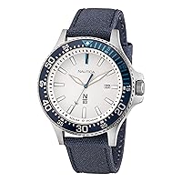 Nautica N83 Men's N83 Cocoa Beach Blue Recycled Cotton Canvas Strap Watch (Model: NAPCBF203)