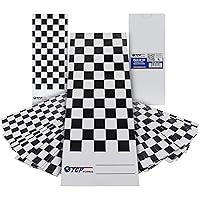 TCP Global Paint Color Matching Spray Out Cards (Pack of 100) - Checkered Test Panels for Coating Coverage, Hiding Power, Sheen, Metallic Flow - Check Color Accuracy - Automotive, Bodyshop Spray Gun
