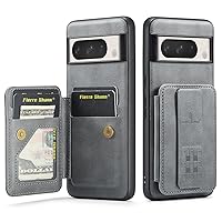 Wallet Case Cover Compatible with Google Pixel 8A Wallet Case,Shockproof Stand Phone Back Wallet Case,with Retractable Finger Strap Handheld Design Protective Case W Card Holder [RFID Blocking] ( Colo