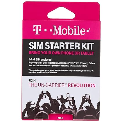 T-Mobile Prepaid Complete SIM Starter Kit Package May Vary