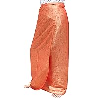 RaanPahMuang Brand Thick Geometric Stamped Thai Silk Formal Wrap Plus Size Skirt