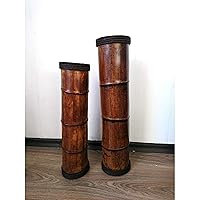 Set Of 2 Bamboo Floor Vases Available In Different Height