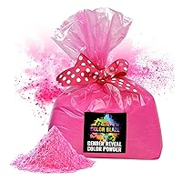 Color Blaze Holi Colored Powder - 5 lbs of Pink Powdered Color - for Fun Runs, Color Toss, Rangoli, Powder War, Backyard Party & Festivals - Pack of 1 Colorful Bag - 5 Pounds in Bulk - Pink