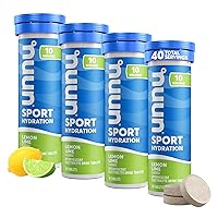 Sport Electrolyte Tablets for Proactive Hydration, Lemon Lime, 4 Pack (40 Servings)