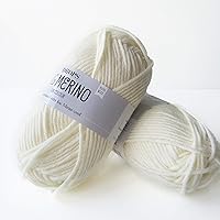 Superwash Merino Wool Yarn Drops Big Merino, 4 or Medium, Aran Weight, 1.8 oz Ball - 82 Yards (01 Off White)