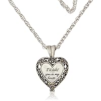 Cathedral Art (Abbey & CA Gift I'll Hold You in My Heart Memorial Locket, 24 inches High, Silver