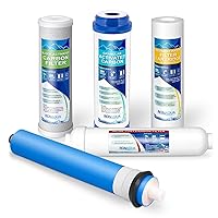 5 Stage Reverse Osmosis FULL Replacement Water Filter Kit with 50 GPD Membrane