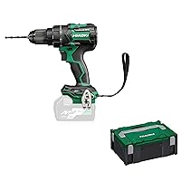 HiKOKI DS36DC Cordless Drill (36 V, 155 Nm, Speed Control, RFC, Brushless, LED, in Transport Case, Battery and Charger Not Included)
