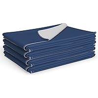 Sofnit 300, Pack of 4 Large Washable Blue Underpads, 34”x 48” for use as reusable pet pads, reusable bed pads, great for dogs, cats and bunnies