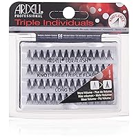 ARDELL Triple Individuals Knot-Free Eye Lashes, Long, Black
